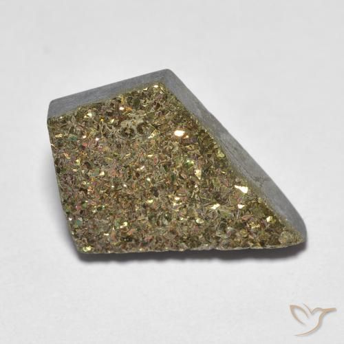 Pirite arcobaleno da 5,72 ct, 16,7 x 11,5 mm dalla Russia, Photo A