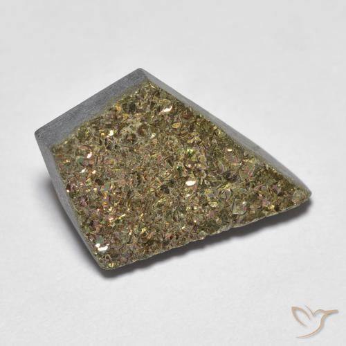5.72 ct Multicolor Rainbow Pyrite Stone, Natural Rainbow Pyrite in Rhomb Crystal Cluster Shape for Sale