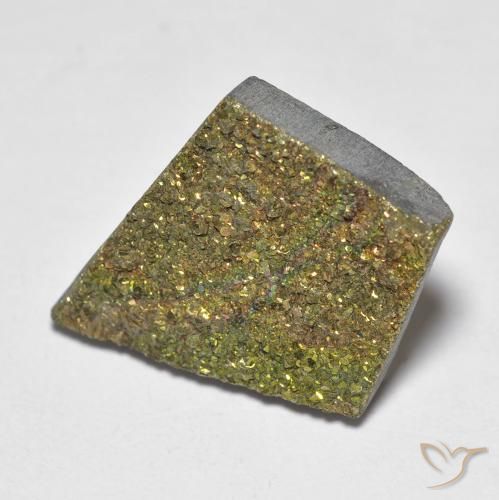 21,4x16,5 mm fancy-schliff mehrfarbiger Regenbogen-Pyrit aus Russland, Gewicht 8,01 ct, 1 Stück Regenbogen-Pyrit - Farbe: Mehrfarbig, natürlicher Edelstein in Opaque Reinheit, Mohs-Härte von 6 - 6,5, Photo A