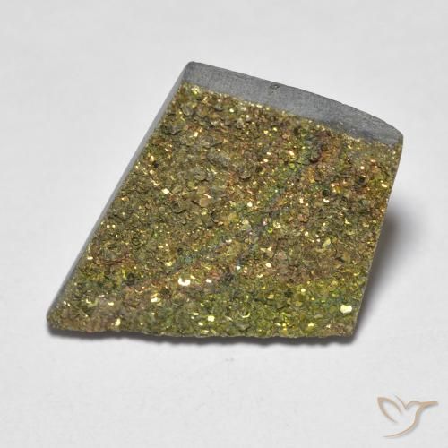 8.01 ct Multicolor Rainbow Pyrite Stone, Natural Rainbow Pyrite in Rhomb Crystal Cluster Shape for Sale