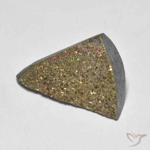 6.37 ct Multicolor Rainbow Pyrite Stone, Natural Rainbow Pyrite in Trillion Crystal Cluster Shape for Sale