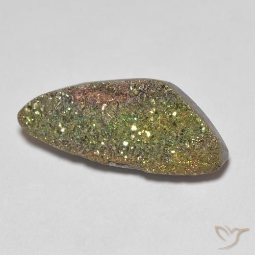 5.63 ct Multicolor Rainbow Pyrite Stone, Natural Rainbow Pyrite in Fancy Crystal Cluster Shape for Sale