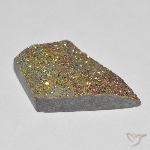 Rainbow Pyrite Gemstone in 21.1 x 13.6 mm Size for Sale, Rainbow Pyrite Stone in Multicolor Color