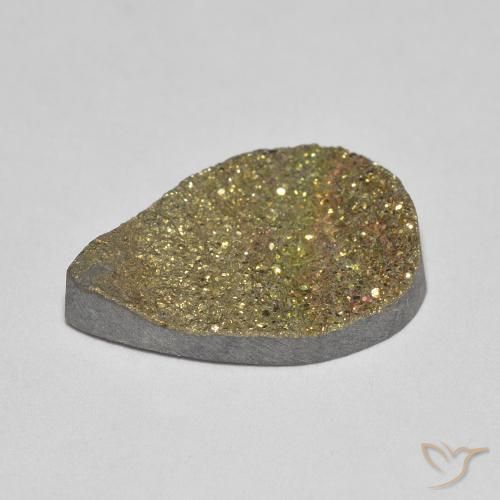 Rainbow Pyrite Gemstone in 16.6 x 10.7 mm Size for Sale, Rainbow Pyrite Stone in Multicolor Color