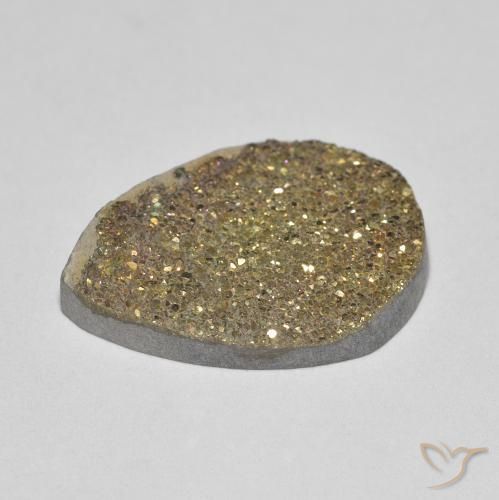 Rainbow Pyrite Gemstone in 18 x 13 mm (calibrated) Size for Sale, Rainbow Pyrite Stone in Multicolor Color