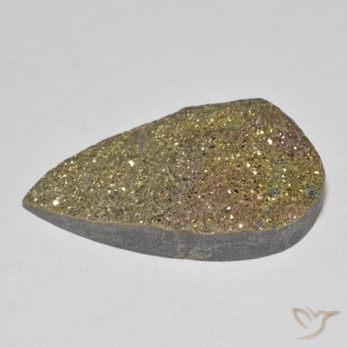 Rainbow Pyrite Gemstone in 24.4 x 13.9 mm Size for Sale, Rainbow Pyrite Stone in Multicolor Color