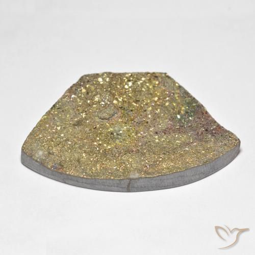 Rainbow Pyrite Gemstone in 37.2 x 23.7 mm Size for Sale, Rainbow Pyrite Stone in Multicolor Color