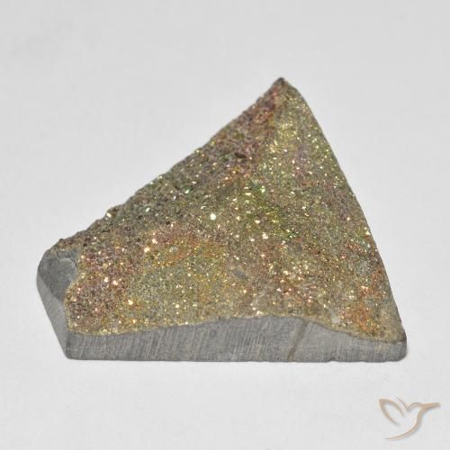 Rainbow Pyrite Gemstone in 21.6 x 21 mm Size for Sale, Rainbow Pyrite Stone in Multicolor Color