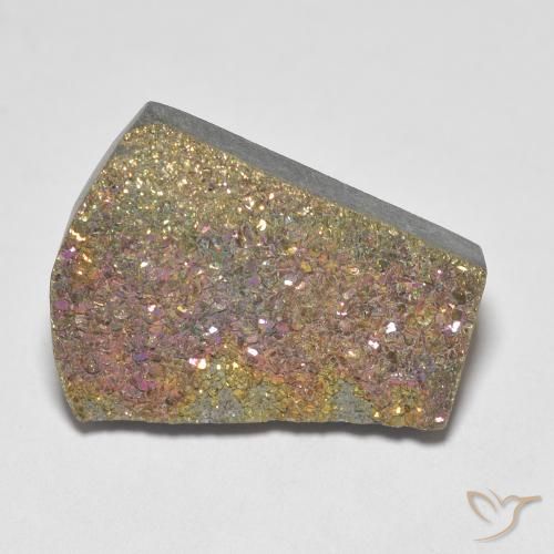 10.84 ct Multicolor Rainbow Pyrite Stone, Natural Rainbow Pyrite in Fancy Crystal Cluster Shape for Sale