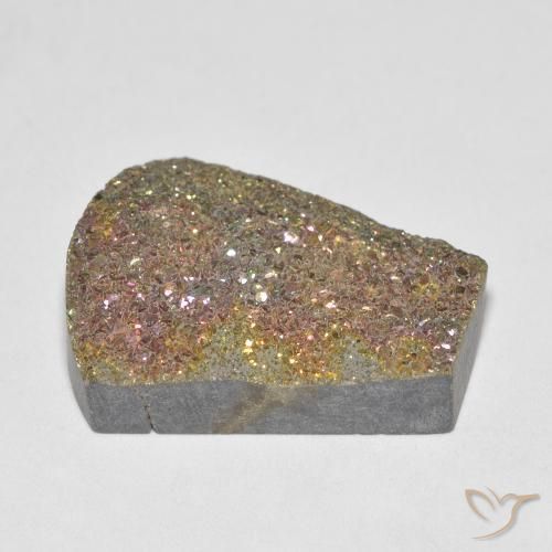 Rainbow Pyrite Gemstone in 18 x 13 mm (calibrated) Size for Sale, Rainbow Pyrite Stone in Multicolor Color