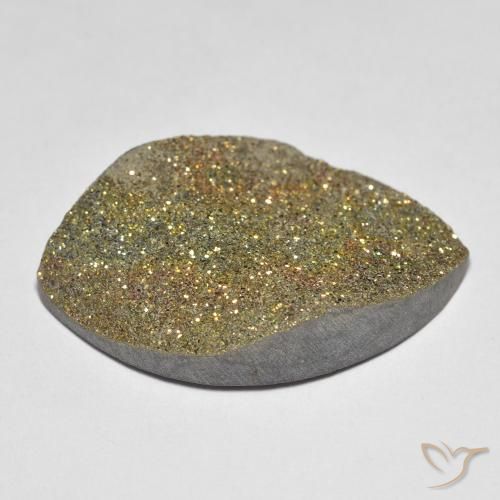 Rainbow Pyrite Gemstone in 26.5 x 17.9 mm Size for Sale, Rainbow Pyrite Stone in Multicolor Color