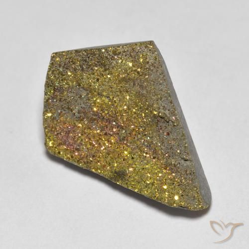 7.50 ct Multicolor Rainbow Pyrite Stone, Natural Rainbow Pyrite in Rhomb Crystal Cluster Shape for Sale