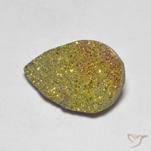 Pirite arcobaleno da 3,79 ct, 15,6 x 10,2 mm dalla Russia, Photo A