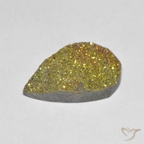 Rainbow Pyrite Gemstone in 15 x 10 mm (calibrated) Size for Sale, Rainbow Pyrite Stone in Multicolor Color