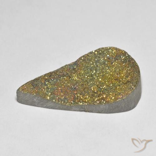 Rainbow Pyrite Gemstone in 26 x 15.1 mm Size for Sale, Rainbow Pyrite Stone in Multicolor Color