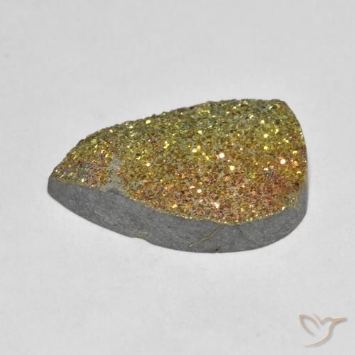 Rainbow Pyrite Gemstone in 17.1 x 11.7 mm Size for Sale, Rainbow Pyrite Stone in Multicolor Color