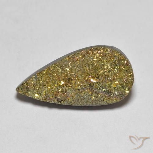 Pirite arcobaleno da 5,93 ct, 18,1 x 9,1 mm dalla Russia, Photo A