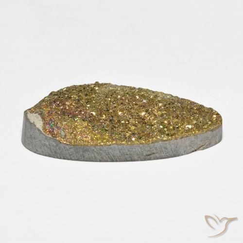 Rainbow Pyrite Gemstone in 28.8 x 13.6 mm Size for Sale, Rainbow Pyrite Stone in Multicolor Color