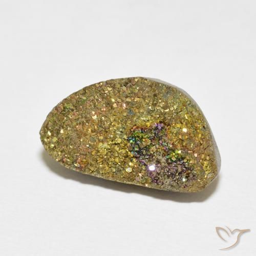 8.38 ct Multicolor Rainbow Pyrite Stone, Natural Rainbow Pyrite in Fancy Crystal Cluster Shape for Sale