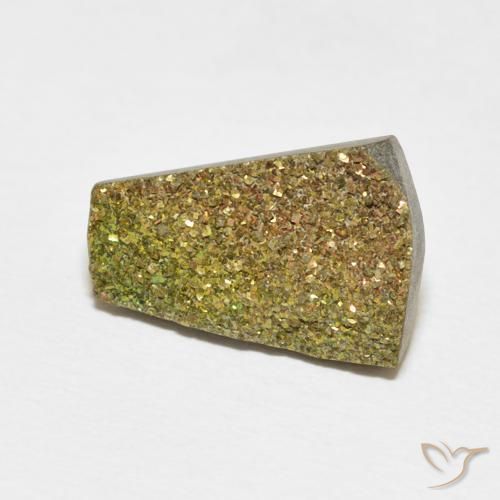 5.33 ct Multicolor Rainbow Pyrite Stone, Natural Rainbow Pyrite in Tapered Crystal Cluster Shape for Sale