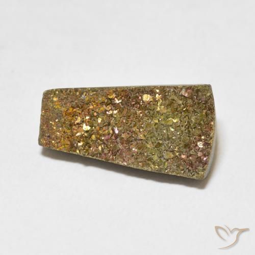 4.97 ct Multicolor Rainbow Pyrite Stone, Natural Rainbow Pyrite in Tapered Crystal Cluster Shape for Sale