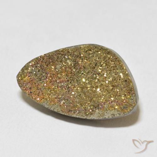 11.68 ct Multicolor Rainbow Pyrite Stone, Natural Rainbow Pyrite in Fancy Crystal Cluster Shape for Sale