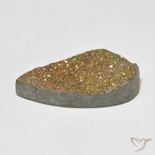Rainbow Pyrite Gemstone in 25.3 x 13.4 mm Size for Sale, Rainbow Pyrite Stone in Multicolor Color