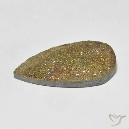 Rainbow Pyrite Gemstone in 29.4 x 16 mm Size for Sale, Rainbow Pyrite Stone in Multicolor Color