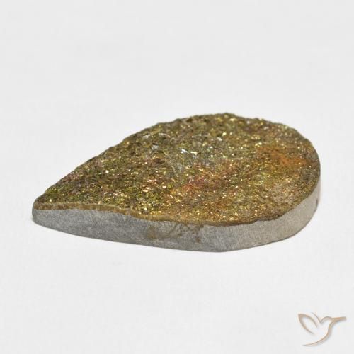 Rainbow Pyrite Gemstone in 27.8 x 16.3 mm Size for Sale, Rainbow Pyrite Stone in Multicolor Color