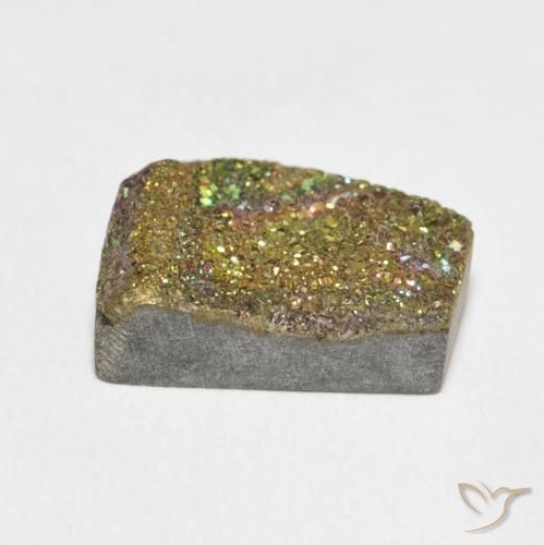 Rainbow Pyrite Gemstone in 14.2 x 11.5 mm Size for Sale, Rainbow Pyrite Stone in Multicolor Color