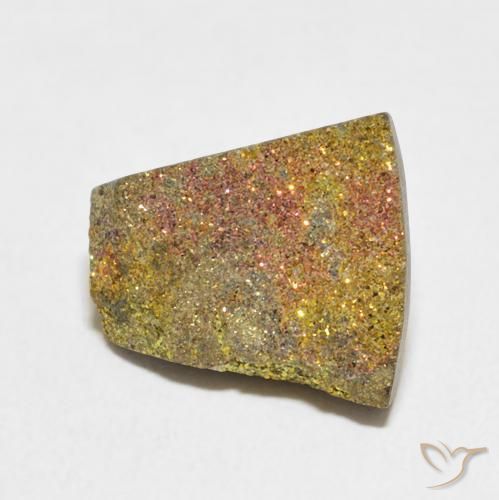 5.02 ct Multicolor Rainbow Pyrite Stone, Natural Rainbow Pyrite in Tapered Crystal Cluster Shape for Sale