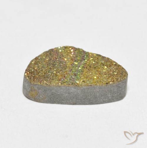 Rainbow Pyrite Gemstone in 15.6 x 9.4 mm Size for Sale, Rainbow Pyrite Stone in Multicolor Color