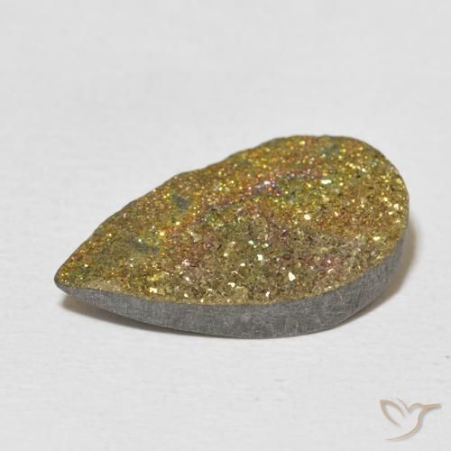 Rainbow Pyrite Gemstone in 18.5 x 10.9 mm Size for Sale, Rainbow Pyrite Stone in Multicolor Color