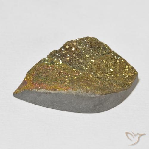 Rainbow Pyrite Gemstone in 24.6 x 15.4 mm Size for Sale, Rainbow Pyrite Stone in Multicolor Color