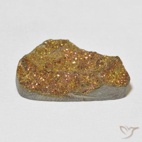 Rainbow Pyrite Gemstone in 21.8 x 13.6 mm Size for Sale, Rainbow Pyrite Stone in Multicolor Color
