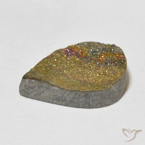 Rainbow Pyrite Gemstone in 18.8 x 12.8 mm Size for Sale, Rainbow Pyrite Stone in Multicolor Color