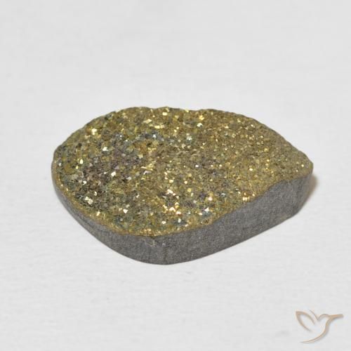 Rainbow Pyrite Gemstone in 17.7 x 10.9 mm Size for Sale, Rainbow Pyrite Stone in Multicolor Color