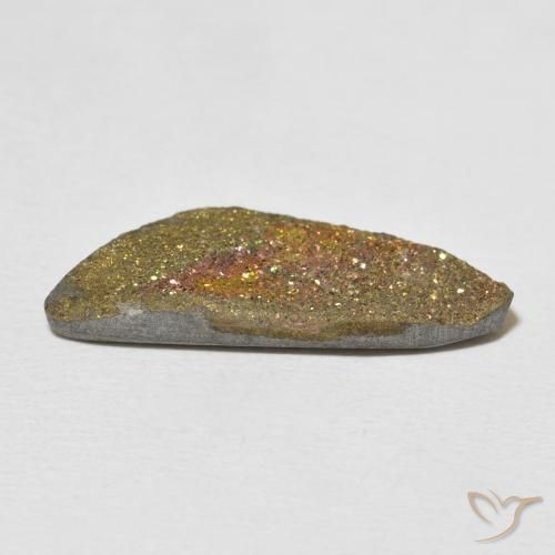 Rainbow Pyrite Gemstone in 25.9 x 9.8 mm Size for Sale, Rainbow Pyrite Stone in Multicolor Color