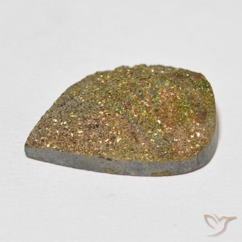 Rainbow Pyrite Gemstone in 24.9 x 20.5 mm Size for Sale, Rainbow Pyrite Stone in Multicolor Color