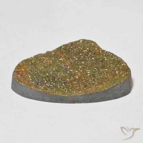 Rainbow Pyrite Gemstone in 31.7 x 21.5 mm Size for Sale, Rainbow Pyrite Stone in Multicolor Color