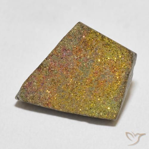5.04 ct Multicolor Rainbow Pyrite Stone, Natural Rainbow Pyrite in Tapered Crystal Cluster Shape for Sale