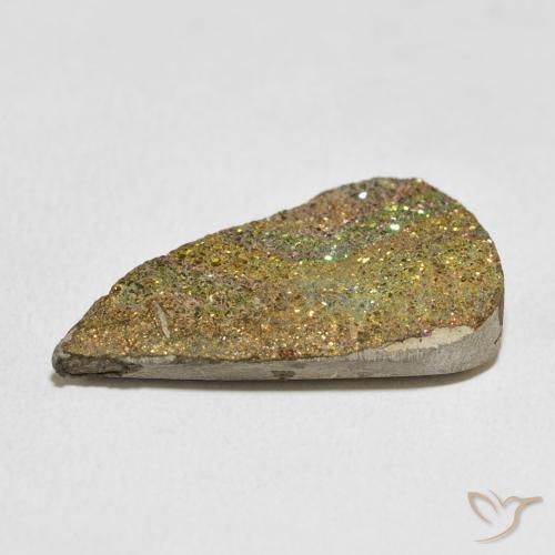 Rainbow Pyrite Gemstone in 27.8 x 16.7 mm Size for Sale, Rainbow Pyrite Stone in Multicolor Color