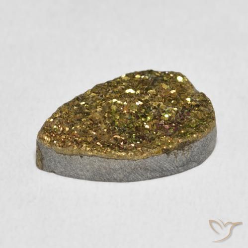 Rainbow Pyrite Gemstone in 15.7 x 10.3 mm Size for Sale, Rainbow Pyrite Stone in Multicolor Color