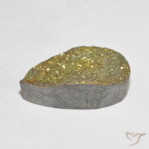 Rainbow Pyrite Gemstone in 18.6 x 11 mm Size for Sale, Rainbow Pyrite Stone in Multicolor Color