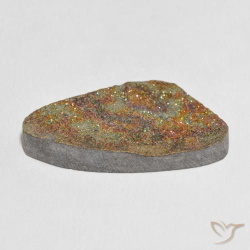 Rainbow Pyrite Gemstone in 32.7 x 15.8 mm Size for Sale, Rainbow Pyrite Stone in Multicolor Color