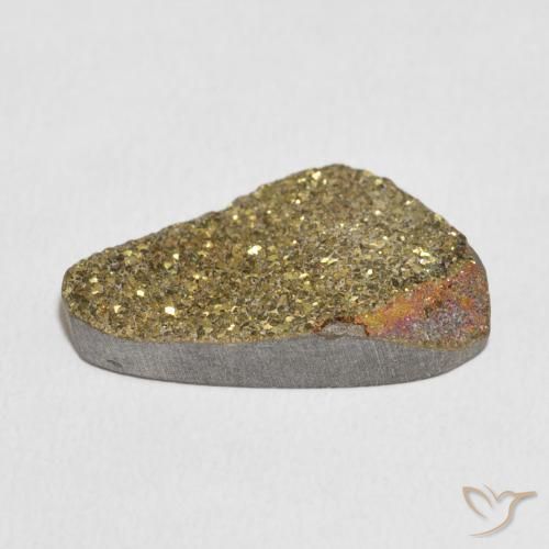 Rainbow Pyrite Gemstone in 22.6 x 13.7 mm Size for Sale, Rainbow Pyrite Stone in Multicolor Color