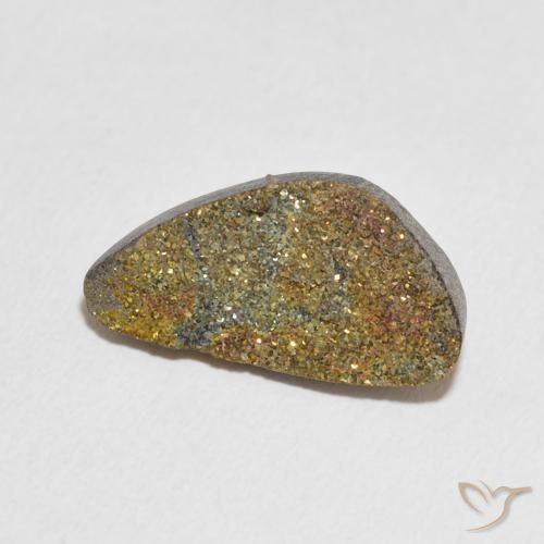 5.34 ct Multicolor Rainbow Pyrite Stone, Natural Rainbow Pyrite in Fancy Crystal Cluster Shape for Sale