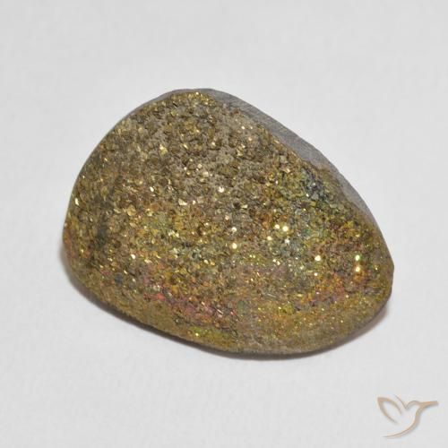 17.03 ct Multicolor Rainbow Pyrite Stone, Natural Rainbow Pyrite in Fancy Crystal Cluster Shape for Sale