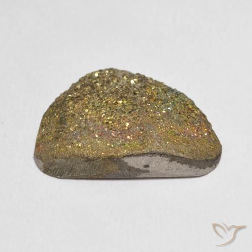 Rainbow Pyrite Gemstone in 22.1 x 16.4 mm Size for Sale, Rainbow Pyrite Stone in Multicolor Color