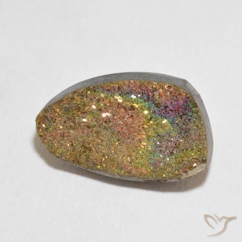 9.54 ct Multicolor Rainbow Pyrite Stone, Natural Rainbow Pyrite in Fancy Crystal Cluster Shape for Sale